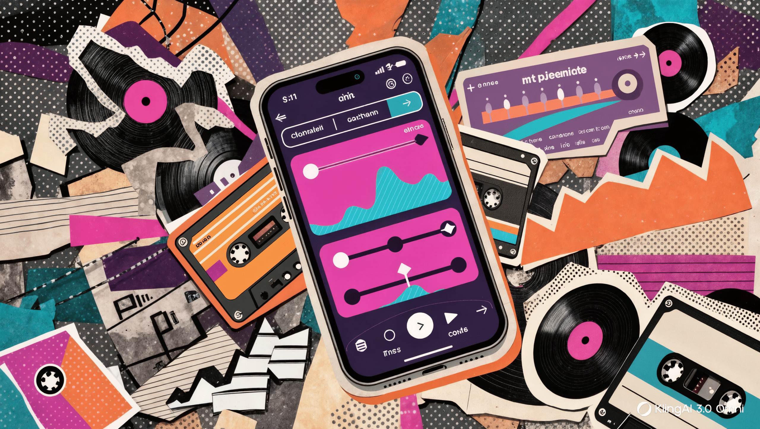 Collage de un smartphone mostrando distintas apps para aprender a cantar con gráficos de afinación