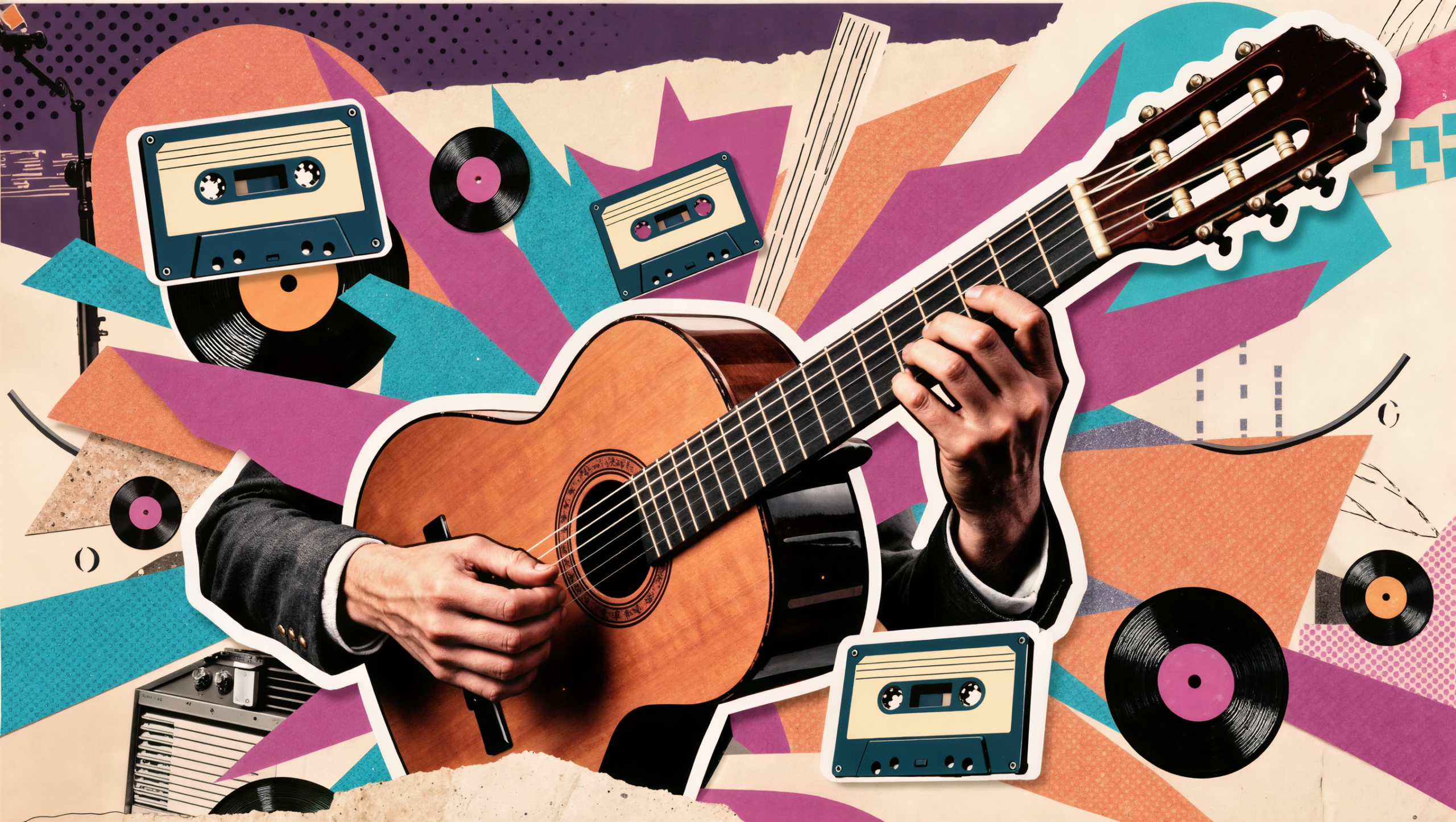 Los Instrumentos Musicales Más Difíciles del Mundo (y Por Qué Cuestan Tanto) 4 Guitarrista clásico tocando con técnica de dedos independientes en un estudio de práctica
