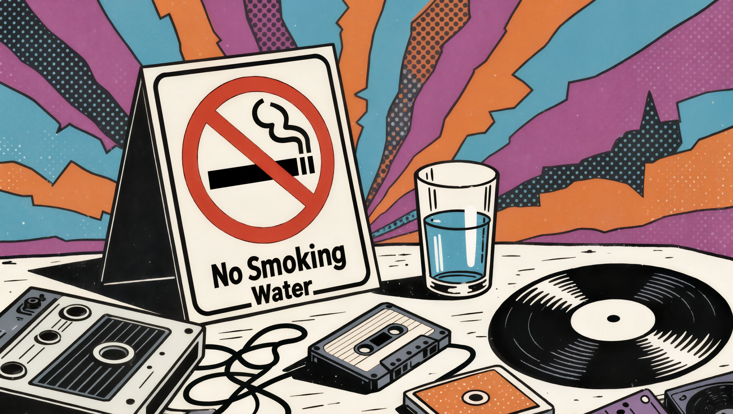 Cómo Cuidar Tu Voz: La Guía Definitiva Para Proteger Tus Cuerdas Vocales 5 cartel de no fumar junto a una ilustración de cuerdas vocales sanas